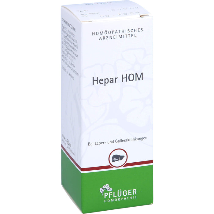 Pflüger Hepar HOM Tropfen bei Leber- und Galleerkrankungen, 50 ml Lösung