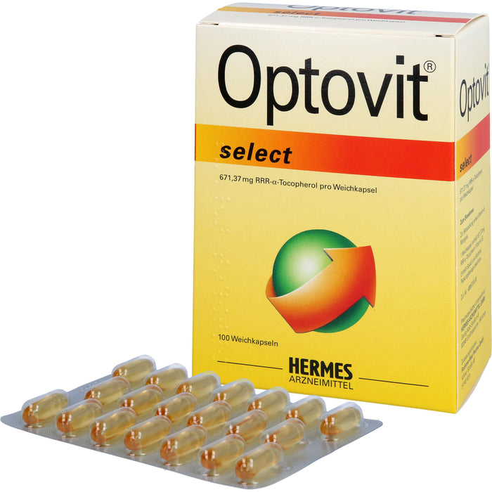 Optovit select 1000 I.E. Kapseln bei Gelenkbeschwerden zur Behandlung eines Vitamin-E Mangels, 100 St. Kapseln