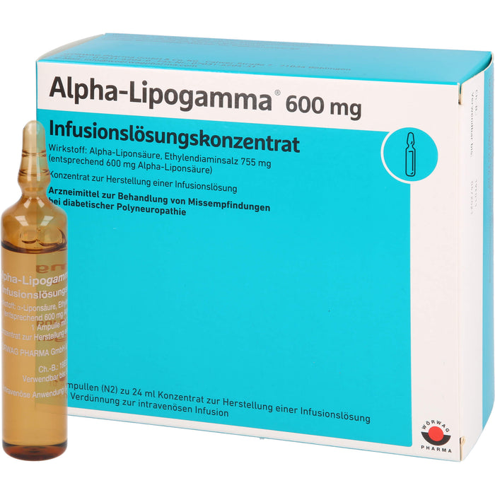 Alpha-Lipogamma 600 mg Infusionslösungskonzentrat, 240 ml Lösung