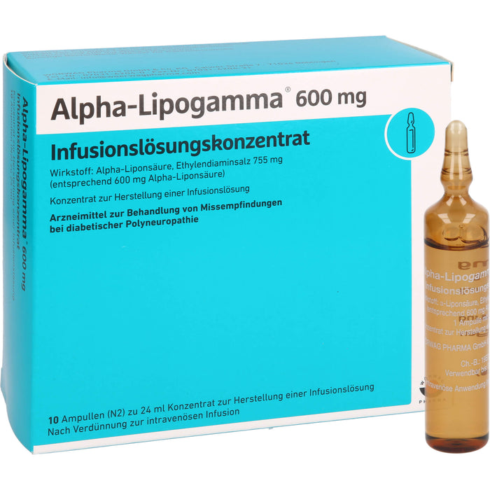 Alpha-Lipogamma 600 mg Infusionslösungskonzentrat, 240 ml Lösung