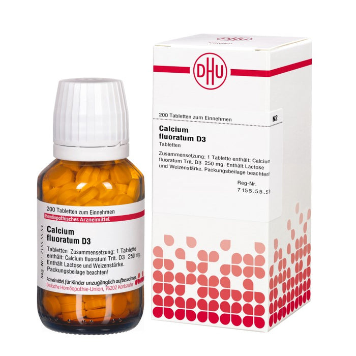 DHU Calcium fluoratum D3 Tabletten, 200 St. Tabletten