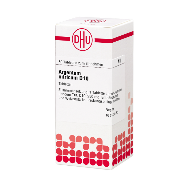 Argentum nitricum D10 DHU Tabletten, 80 St. Tabletten