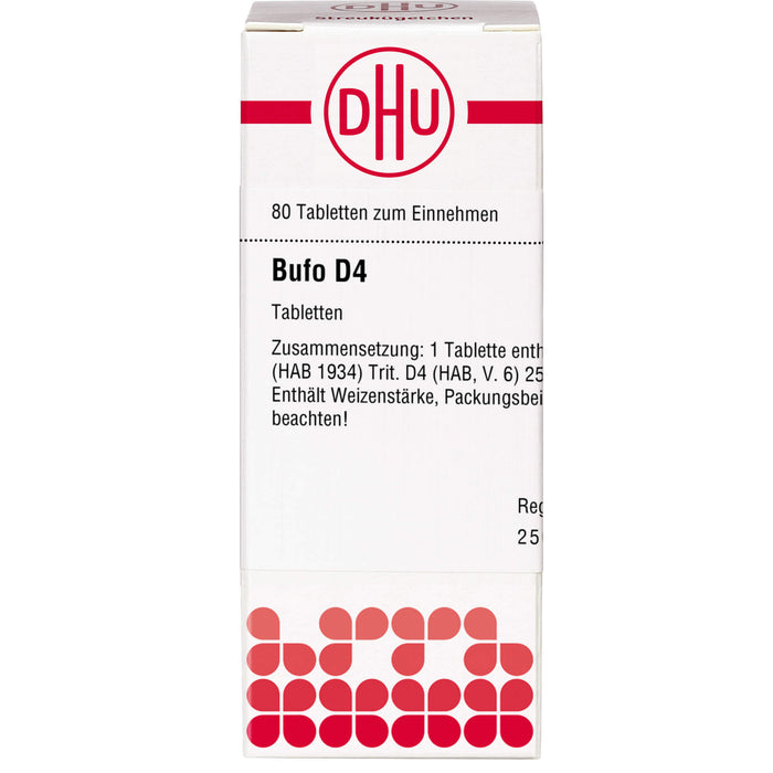 Bufo D4 DHU Tabletten, 80 St. Tabletten