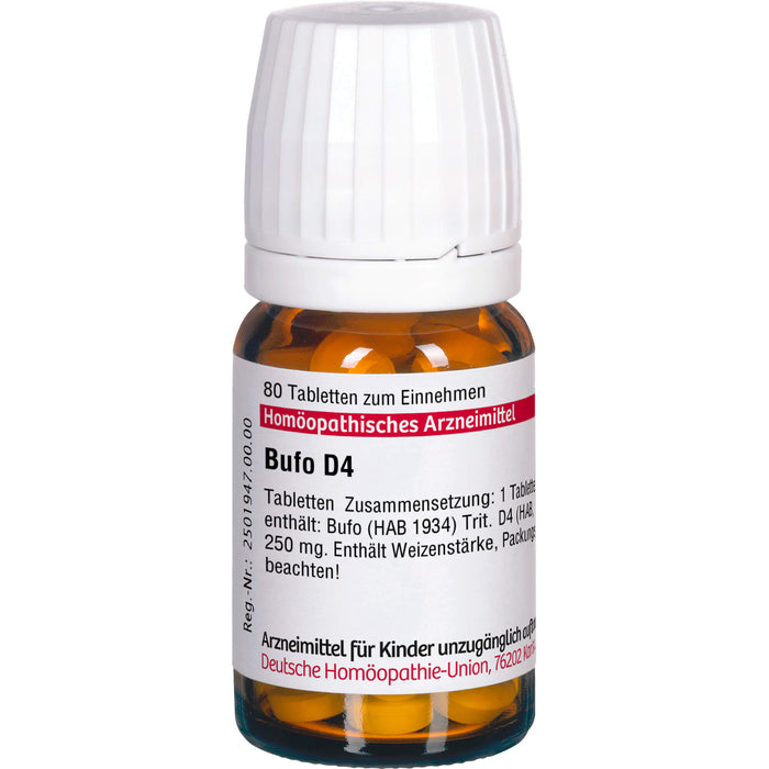 Bufo D4 DHU Tabletten, 80 St. Tabletten