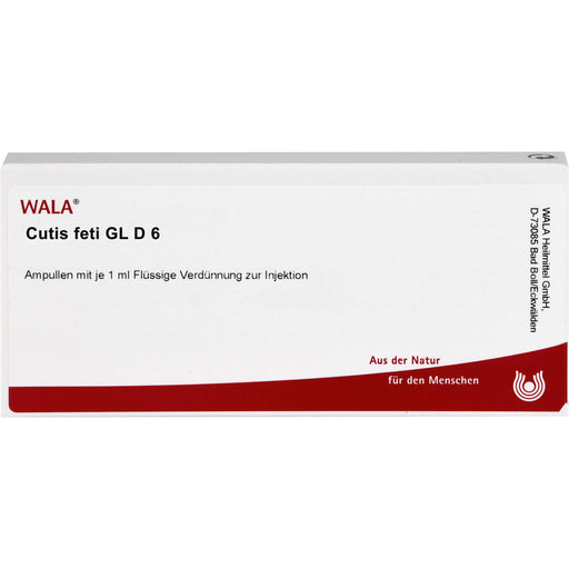 Cutis feti Gl D6 Wala Ampullen, 10X1 ml AMP
