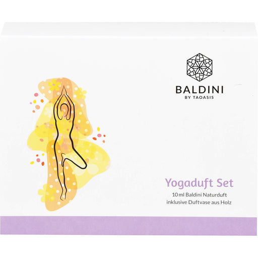 BALDINI Yogaduft Set 10 ml Naturduft inklusive Duftvase aus Holz, 1 St. Set