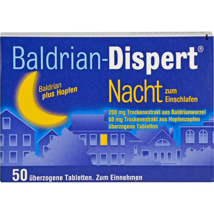 Baldrian-Dispert® Nacht zum Einschlafen, 50 St. Tabletten