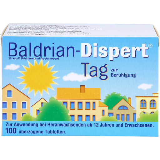 Baldrian-Dispert Tag überzogene Tabletten zur Beruhigung, 100 St. Tabletten