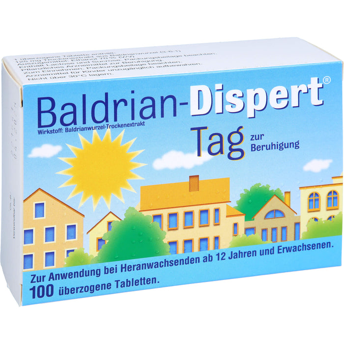 Baldrian-Dispert Tag überzogene Tabletten zur Beruhigung, 100 St. Tabletten