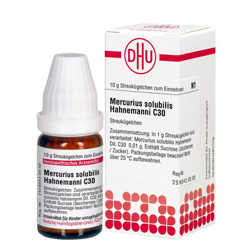 DHU Mercurius solubilis Hahnemanni C30 Streukügelchen, 10 g Globuli