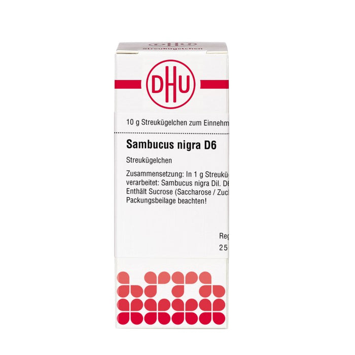 DHU Sambucus nigra D6 Streukügelchen, 10 g Globuli