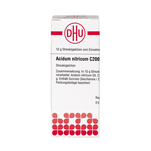 DHU Acidum nitricum C200 Streukügelchen, 10 g Globuli