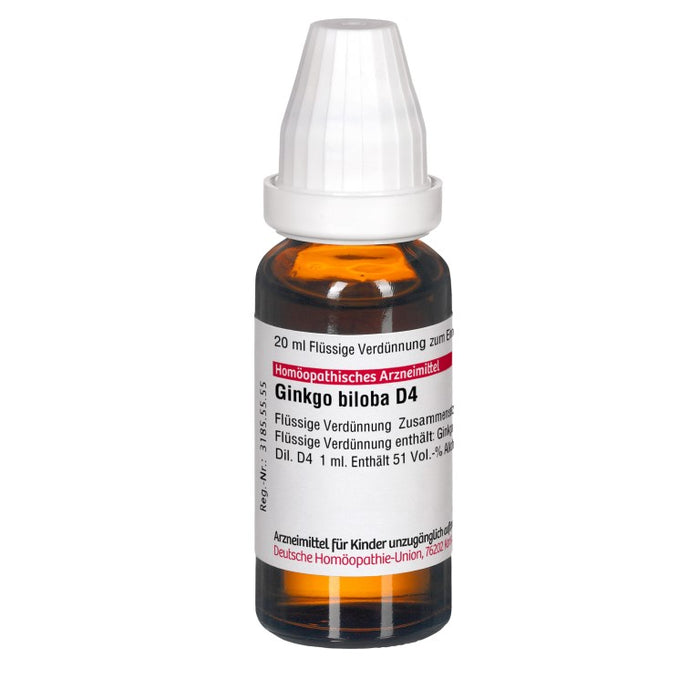 Ginkgo biloba D4 DHU Dilution, 20 ml Lösung