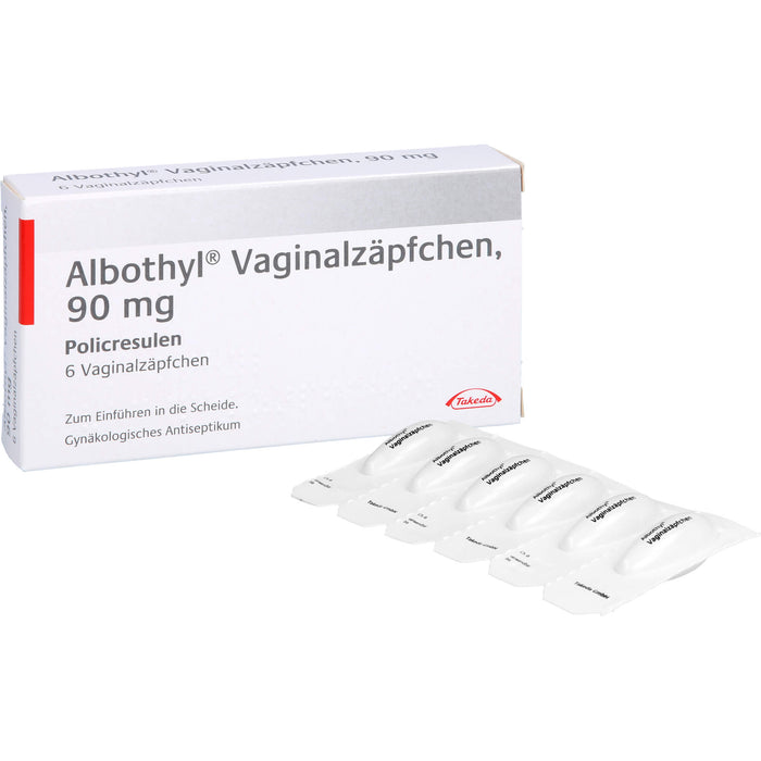 Albothyl Vaginalzäpfchen, 90 mg, 6 St. Zäpfchen
