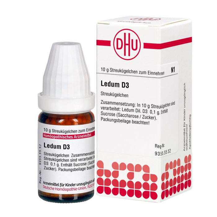 DHU Ledum D3 Streukügelchen, 10 g Globuli