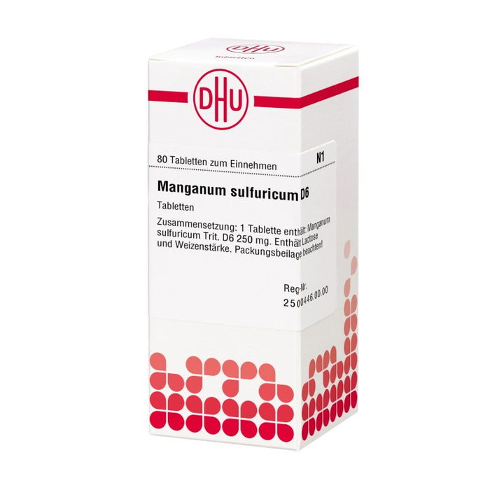 Manganum sulfuricum D6 DHU Tabletten, 80 St. Tabletten