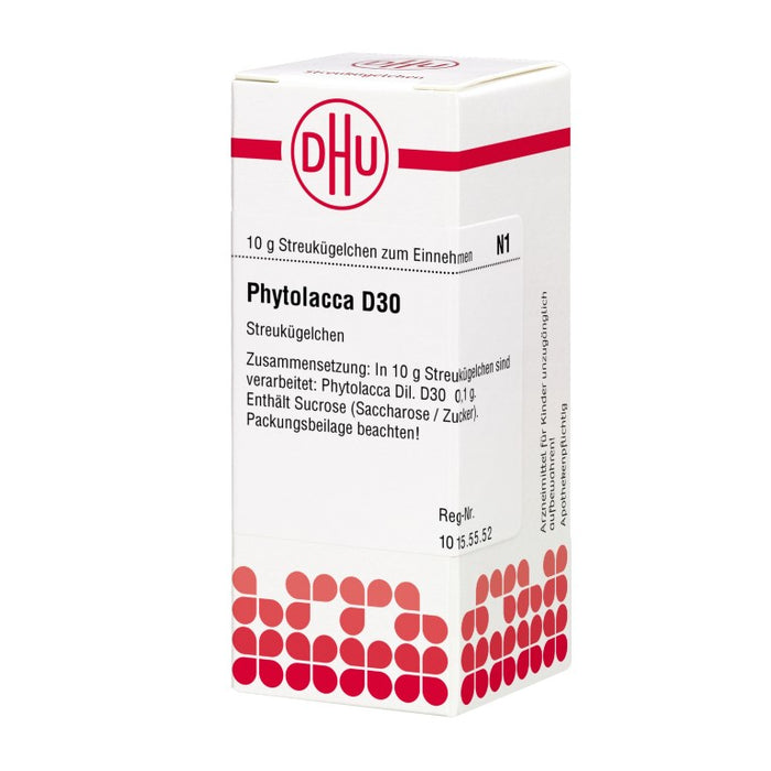 DHU Phytolacca D30 Streukügelchen, 10 g Globuli