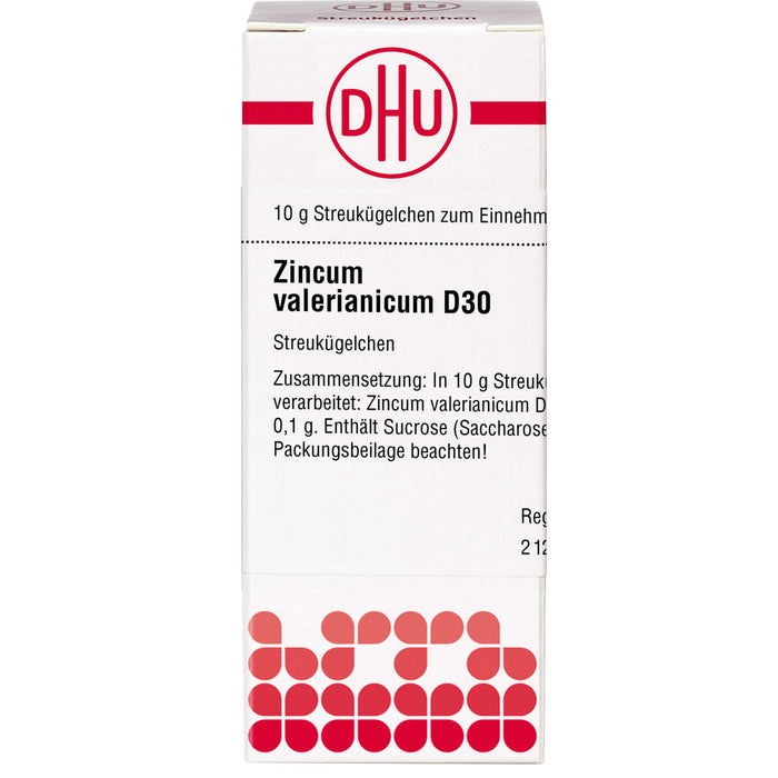 DHU Zincum valerianicum D30 Streukügelchen, 10 g Globuli