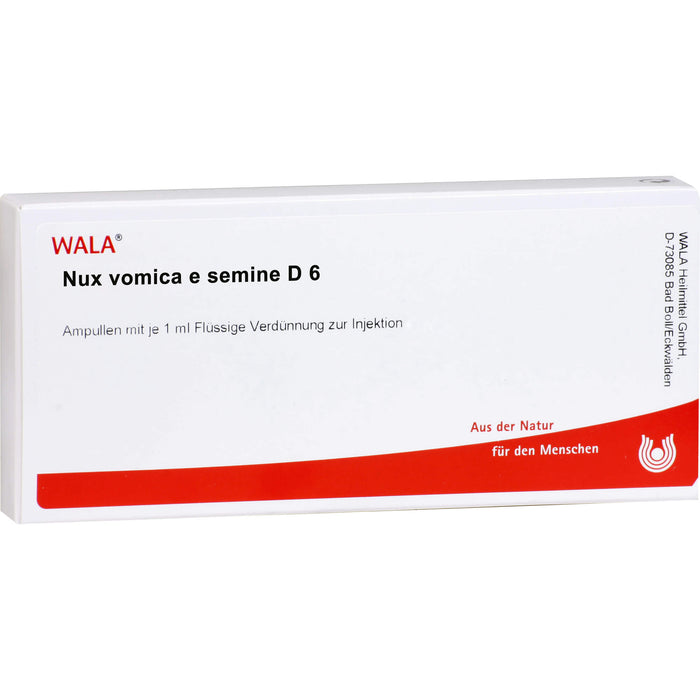 Nux Vomica E Semine D6 Wala Ampullen, 10X1 ml AMP