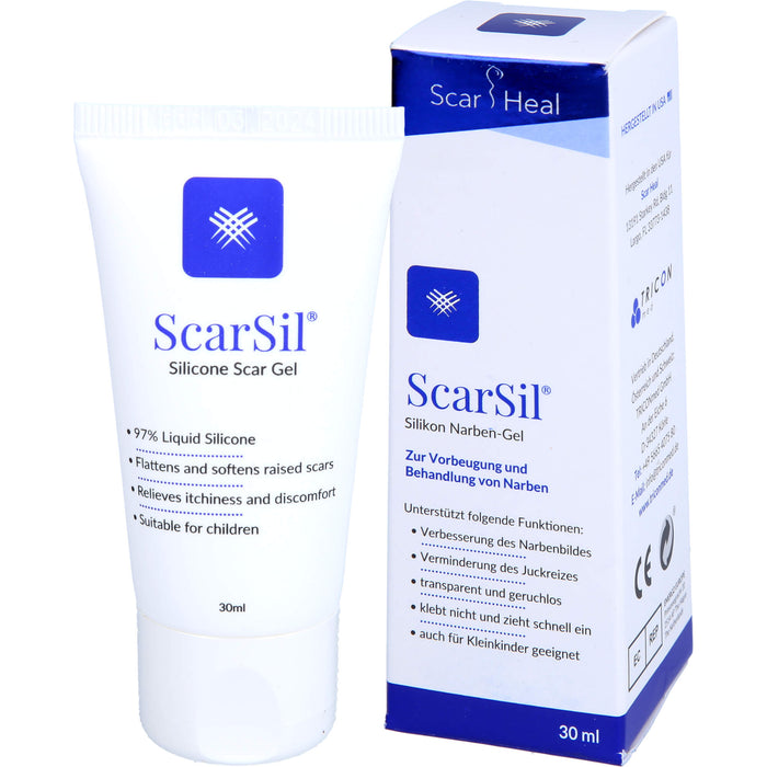 ScarSil Silikon Narben-Gel zur Vorbeugung und Behandlung von Narben, 30 ml Gel
