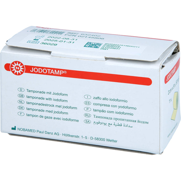 JODOTAMP Tamponade mit Jodoform 5 m x 2 cm, 1 St. Tamponaden