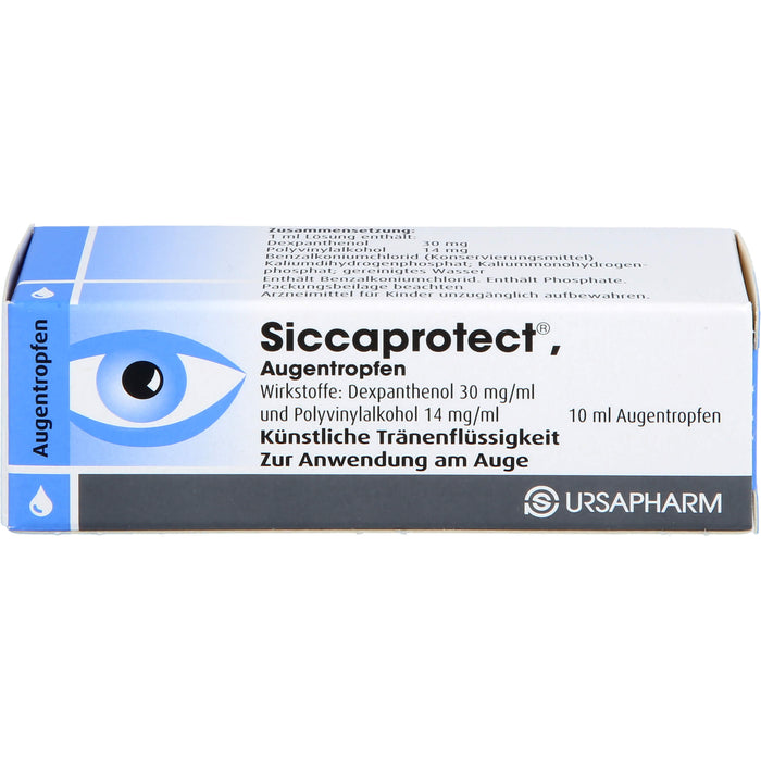 Siccaprotect Augentropfen zur Behandlung von Austrocknungserscheinungen der Horn- und Bindehaut, 10 ml Lösung