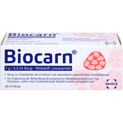 MEDICE Biocarn Sirup bei Carnitinmangel, 50 ml Lösung