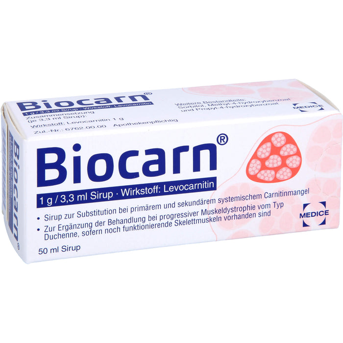 MEDICE Biocarn Sirup bei Carnitinmangel, 50 ml Lösung