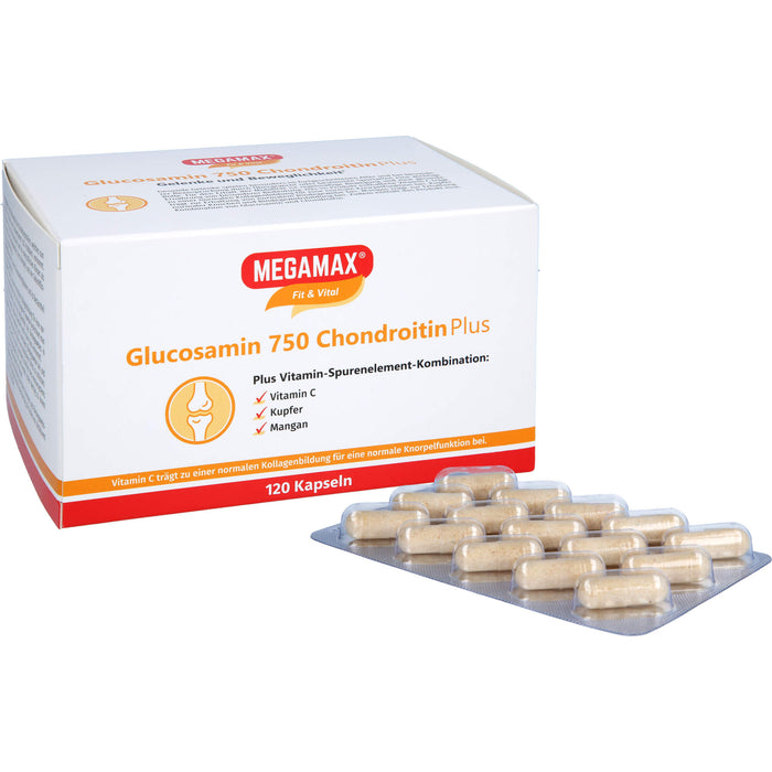 MEGAMAX Fit & Vital Glucosamin 750 Chondroitin plus Kapseln, 120 St. Kapseln