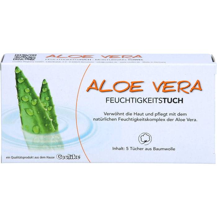 Coolike Aloe Vera Feuchtigkeitstuch verwöhnt die Haut, 5 St. Tücher
