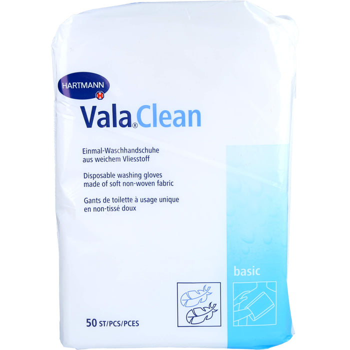 ValaClean Basic Waschhandschuhe, 50 St