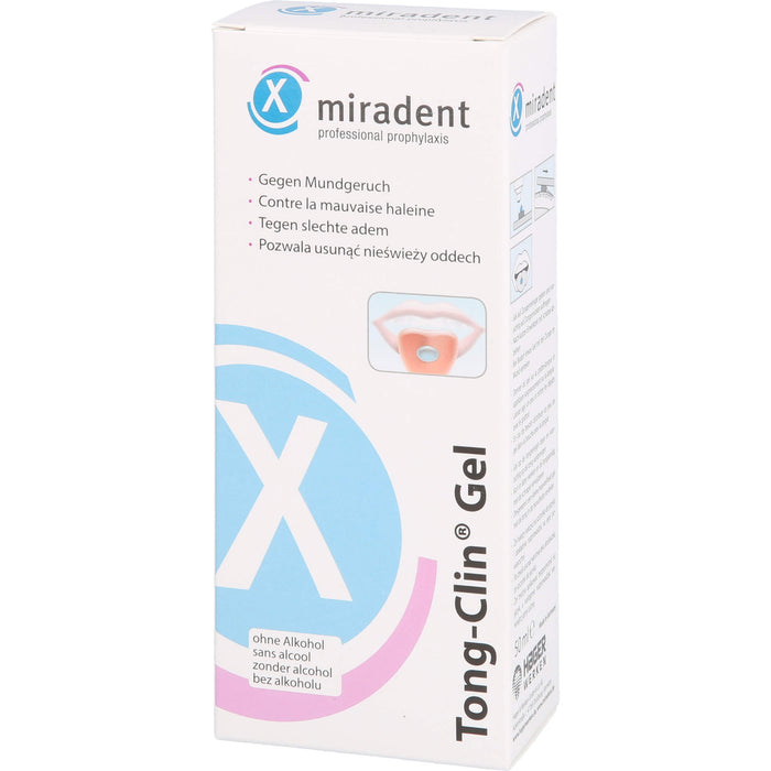 Miradent Tong Clin Gel Zungenreinigungsgel gegen Mundgeruch, 50 ml Gel