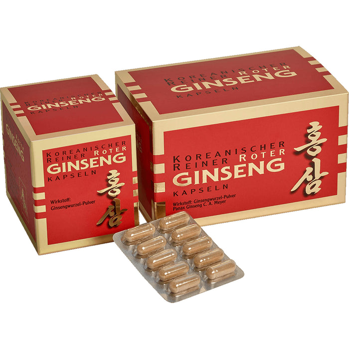 Koreanischer reiner roter Ginseng 300 mg Wurzelpulver Kapseln, 200 St. Kapseln