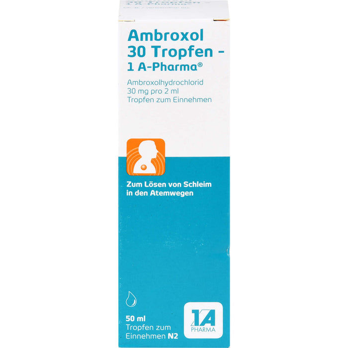 1A Pharma Ambroxol 30 Tropfen zum Lösen von Schleim in den Atemwegen, 50 ml Lösung