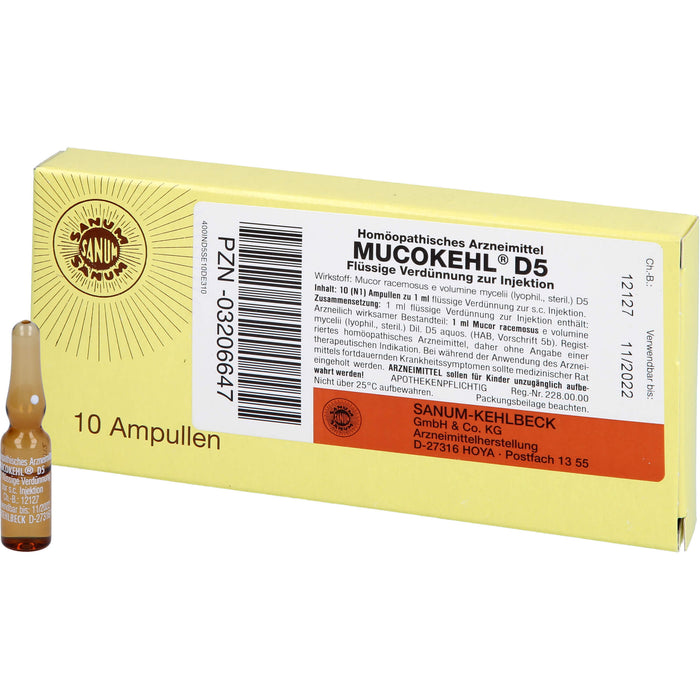 SANUM-KEHLBECK Mucokehl D5 flüssige Verdünnung, 10 St. Ampullen