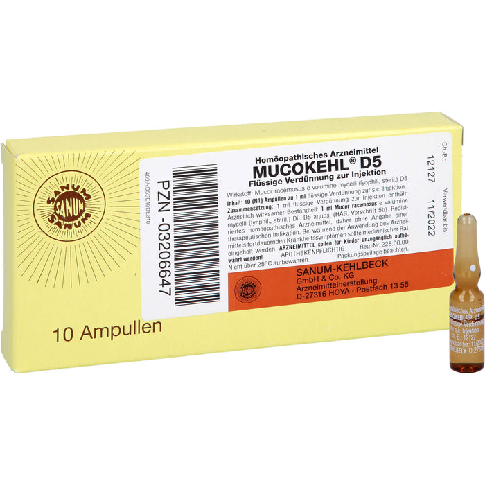 SANUM-KEHLBECK Mucokehl D5 flüssige Verdünnung, 10 St. Ampullen
