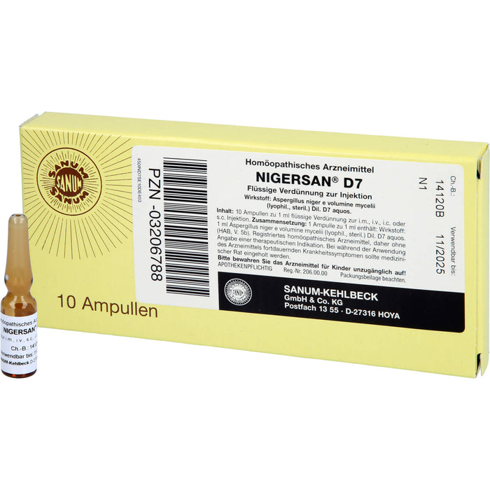 SANUM-KEHLBECK Nigersan D7 flüssige Verdünnung, 10 St. Ampullen