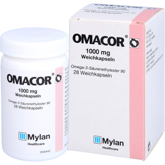 Mylan Omacor 1000 mg Weichkapseln, 28 St. Kapseln