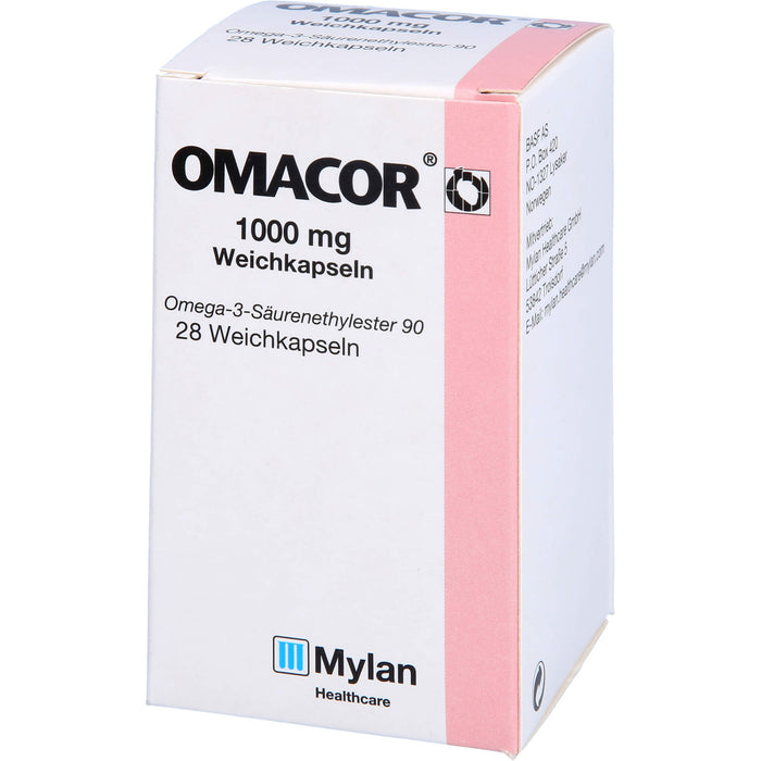 Mylan Omacor 1000 mg Weichkapseln, 28 St. Kapseln