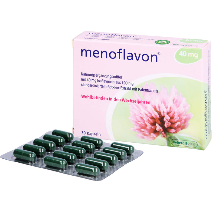Menoflavon 40 mg Kapseln für Wohlbefinden in den Wechseljahren, 30 St. Kapseln