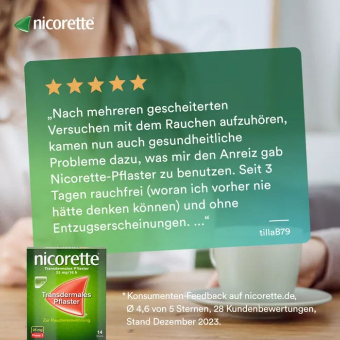 nicorette TX Pflaster 15 mg zur Raucherentwöhnung, 14 St. Pflaster