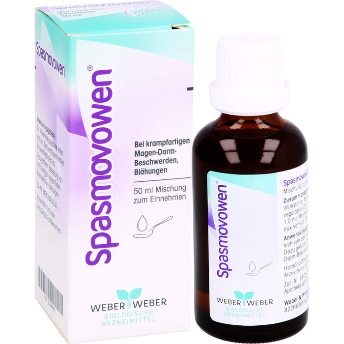 Spasmovowen Mischung bei krampfartigen Magen-Darm-Beschwerden, Blähungen, 50 ml Lösung