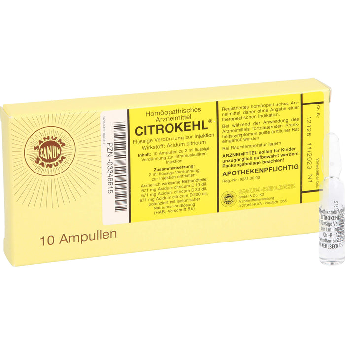 SANUM-KEHLBECK Citrokehl flüssige Verdünnung, 10 St. Ampullen