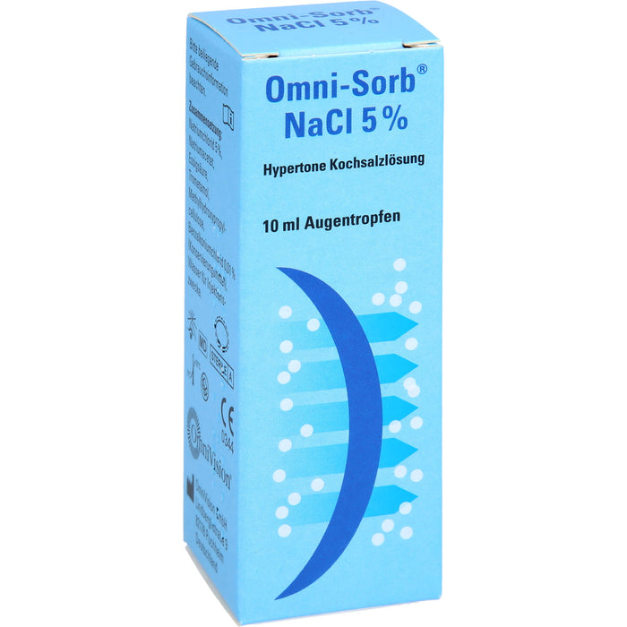 Omni-Sorb Augentropfen zur Entquellung von Hornhautödemen  und zur Wiederherstellung des osmotischen Hornhautgleichgewichts, 10 ml Lösung