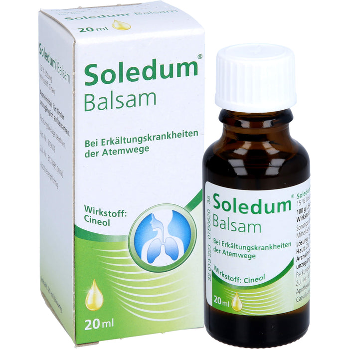 Soledum Balsam Tropfen bei Erkältungskrankheiten der oberen Luftwege, 20 ml Lösung