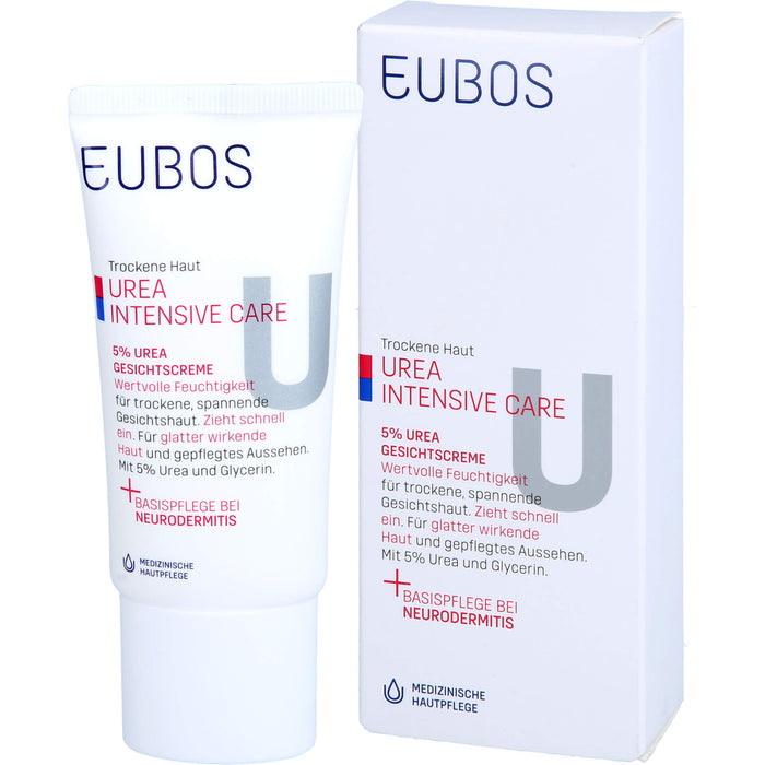 EUBOS Trockene Haut Urea 5% Gesichtscreme, 50 ml Creme