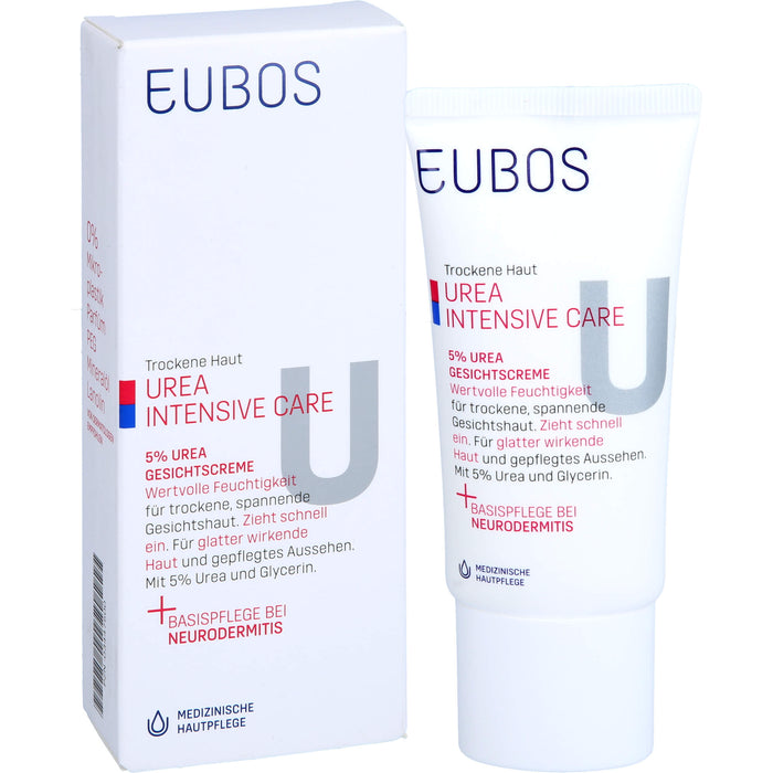 EUBOS Trockene Haut Urea 5% Gesichtscreme, 50 ml Creme