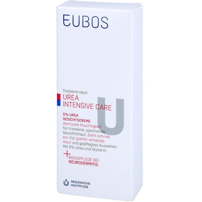 EUBOS Trockene Haut Urea 5% Gesichtscreme, 50 ml Creme