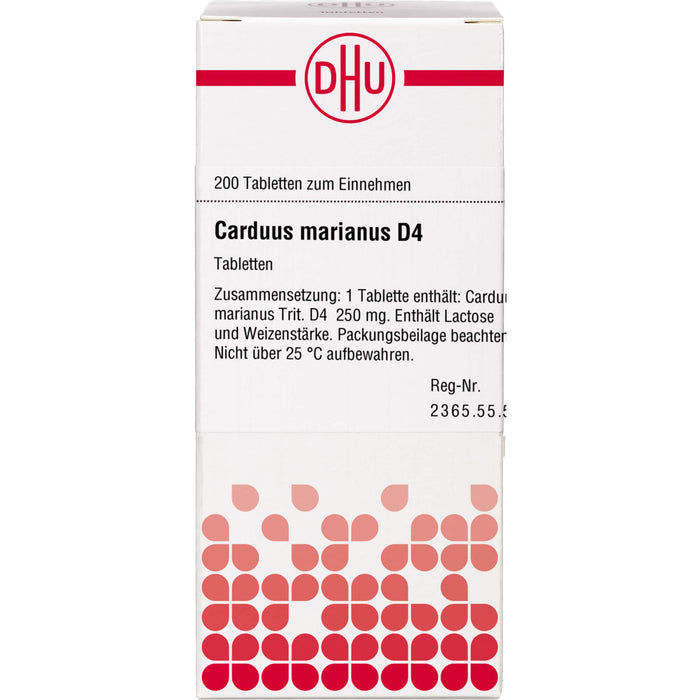 DHU Carduus marianus D4 Tabletten, 200 St. Tabletten
