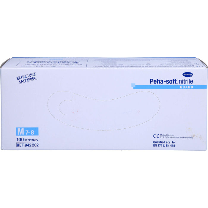 Peha-soft nitrile guard Unters.handsch.M unst.pfr., 100 St HAS